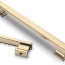 Asidrama 10 Pack 7 Inch(177mm) Brushed Brass Kitchen Cabinet Handles, Cabinet Pulls Kitchen Cabinet Hardware for Cupboard Drawer Pulls (7" Hole Center)