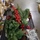 Set of 2 Outdoor Christmas Tree with Lights Small Planter Bushes Battery Operated Artifical Urn Filler Outside Christmas Decorations for Front Porch,Yard,Pathway