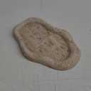 Cloud-Shaped Resin Jewelry Tray, Beige Travertine Vanity Tray for Bathroom Countertop, Trinket Candle Dish, Perfume Holder, Decorative Ottoman Tray for Home Decor Coffee Table Dresser (Set of 1)