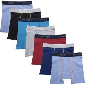 Hanes Boys' and Toddler Comfort Flex Waistband Boxer Briefs (Medium, 7 Pack - Multicolor)