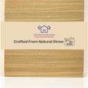 LFH Home Handmade Straw Yoga Mat For Exercise, Workout, Fitness - Perfect Heavy Quality Eco Friendly Natural Straw Reversible Yoga Mat for Men & Women - 72x24 Inch (White)