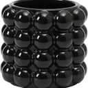 Bubble Vase, Black Ceramic Vase, Small Vase, Flower Vase, Boho Vase, Decorative Vase, Vase Decor for Living Room, Office, Bathroom, Shelf, Fireplace, Farmhouse, Coffee Table, 5 Inches (Medium)