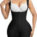 SHAPERX Women's Fajas Colombianas Tummy Control Shapewear Postpartum Butt Lifting Body Shaper with Boned Support (3X-Large)