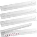 Acrylic Mahjong Racks with Magnetic Pushers, Set of 4 Clear 20-Inch Tile Rack and Pusher Combos with Silicone Non-Slip Pads, Modern American Mahjong Accessories (Clear, 20 in)