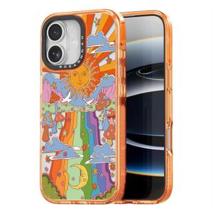 for iPhone 17 Case Cute - Military-Grade 6.6 ft Drop Protection Shockproof Phone Case - Mushroom Design (6.3') Cosmic Orange