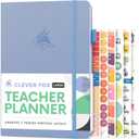 Clever Fox Teacher Planner  School Year Planner with Calendars & Lesson Plans  Teacher Plan Book for Classroom & Homeschool Organization - Undated, 7x10, Hardcover (Periwinkle) (Periwinke)