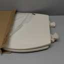 Bemis 1500EC 006 Toilet Seat with Easy Clean & Change Hinges, Elongated, Durable Enameled Wood, Bone, 1 Pack