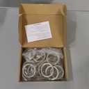 20 Pack Premium Easy Glide Curtain Rings with Clips, Metal Drapery Rings with Silent Nylon Inserts, 2 inch Diameter (1-5/8 inch Inside Diameter) Gold Curtain Rod Clips & Rings for Windows