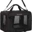 Large Cat Carrier, Portable Soft Sided Road Car Carrier, for Small Dog or Big Cats, 20"x13"x13" Outside Folding Comfortable Design, Black