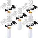 24Pcs Silver 2025 Graduation Centerpiece Sticks, Graduation Party Centerpieces for Tables 2025 Silver Class of 2025 Graduation Table Centerpieces Decorations