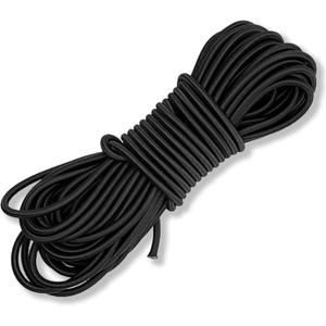 Elastic Bungee Cord, Heavy Duty Bungee Shock Cord, Elastic Polyester Cords for Camping, Tents, Cargo, Awning Kayak Stretch String Rope, Marine Grade, Hammock (1/3"50ft)