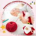 4 x Gnome Ornaments - Gnome Christmas Ornament 2025 - Holiday Gnomes Ornaments for Christmas Tree - Gifts for Gnomes Lovers, Family, Friends - Crochet Ornament & Card