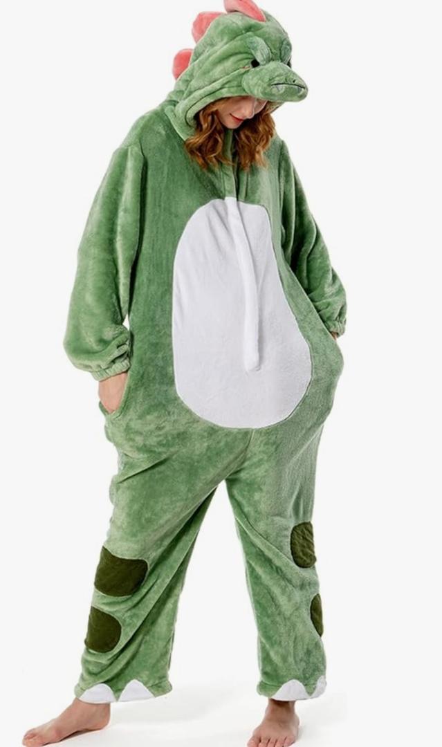 OLAOLA Adult Onesie, Animal Halloween Costume, Unisex Onesies Plush Cosplay Pajamas One-Piece Sleepwear, Medium