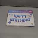 5 x 1 Set Snowflake Happy Birthday Balloon Banner for Frozen Party Decorations Blue Bday Banner for Kids Birthday Winter Wonderland Party Decor