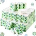 100 Pack Facial Tissue Mini Paper Pocket Tissues Small Size Travel Tissue Packs for Wedding Party Favors Graduation Celebration, 3 Ply, 2.8 x 2.2 In(Succulent)
