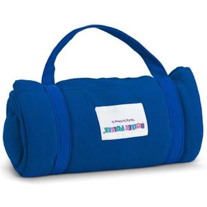 Northwest Rollee Pollee Kindergarten Nap Sac Roll-Up Boys and Girls Toddler Blanket with Attached Pillow  Soft Fleece Preschool Nap Mat for Daycare or Travel  Machine Washable  Royal Blue