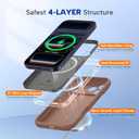 Miracase Magnetic for iPhone 17 Pro Case, Compatible with MagSafe, Integrated Silicone Camera Control Cover, 3.0mm Thicken Shockproof Drop Protection Phone Case for 17 Pro,Chocolate
