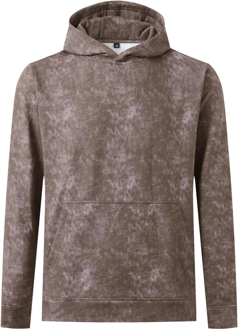 M MAELREG Hoodies for Men Golf Soft Hooded Sweatshirts Dry Fit Lightweight Casual Midlayer Print Mens Hoodies Pullover (L)