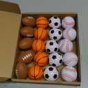 Hxezoc Mini Sport Stress Balls 20 Packs Foam Sports Balls Small Squeeze Anxiety Bulk Toy Ball for Kids Sport Theme Birthday Party, School Carnival Party Supplies
