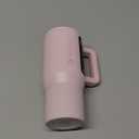 HydroJug Traveler - 40 oz Water Bottle with Handle & Flip Straw - Fits in Cup Holder, Leak Resistant Tumbler-Reusable Insulated Stainless Steel & Rubber Base - Gifts for Women & Men, Pink Sand (40oz, Pink Sand)