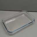 NUTRIUPS Glass Baking Dish Set for Oven, 3.7QT Glass Pan for Cooking,3.5L Rectangular Bakeware Casserole Dish