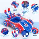 Kids Pool Floats with Water Gun, Car Toddler Inflatable Pool Toys for Kids Age 3-8 Years Old, Summer Outdoor Water, Beach, Swimming Pool Toys Gift for Boys and Girls