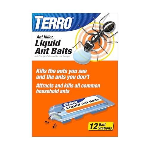 TERRO Ant Killer Bait Stations T300B - Liquid Bait to Eliminate Ants - Bait System - 12 Count Stations for Effective Indoor Ant Control