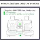 Custom Seat Covers for 2019-2026 Ram 2500/3500 CrewCab Bighorn,Faux Leather