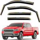 in-Channel Window Rain Guards Fit for Truck Dodge RAM 1500 (New Body Style Includes TRX) 2019-2026 Crew Cab Extra Durable Window Visors Window Deflectors Vent Shades Car Accessories-4 pcs