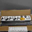 YaFex Heavy Duty Curtain Rods 32-150 Inch, 1 Inch Adjustable Black Curtain Rod for Windows, Extra Long Window Treatment Rods with Aluminium Finials, Easy Installation