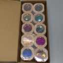 20PCS Wooden Gem Blocks Stacking Toys,Colorful Acrylic Windows Blocks, Rainbow Crystal Acrylic Building Cubes Educational Sensory Training Crystal Toys (20PCS Round Gem Blocks)