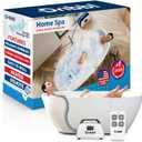 Dribbl Electric Bubble Massage Bathtub Mat – Non-Slip Full-Body Waterproof Hot Tub Spa Mat for Bath with Heater, Motorized Air Pump, and Remote Control, 6-Speed Adjustable Massage, Aqua