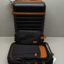 UKEIN Luggage Sets 3 Piece, Carry On Luggage 20In With Spinner Wheels,PC Hardside Suitcase Set with TSA Lock,Durable Carry On Suitcase With Travel Backpack for Men (Black, 3 piece set (20inch))