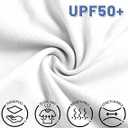 Men's UPF 50+ Sun Protection Beach Shirts Short Sleeve SPF UV Rash Guard Swim Quick Dry Water Swimming T-Shirts (White, XL)