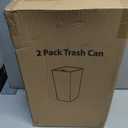 ITCPRL Bathroom Trash Can with Lid, 2 Pack 4 Gallons/15 Liters Garbage Can with Pop-Up Lid, Small Plastic Trash Can, Slim Trash Bin Waste Basket for Bathroom, Bedroom, Office, Living Room(Black)