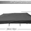 ABCCANOPY Replacement Canopy Top for Pop Up Canopy Tent (10x20, Black)