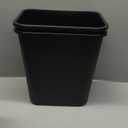 Rubbermaid Commercial 295700BK Deskside Plastic Wastebasket, Rectangular, 10 1/4 gal, Black (Pack of 2)
