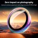 2 x Hoerrye for iPhone 16 Pro / 16 Pro Max Camera Lens Protector - Case-Friendly, Tempered Glass Screen Protector, Anti-Scratch, Space Titanium Military-Grade Drop Protection, Colorful Titanium