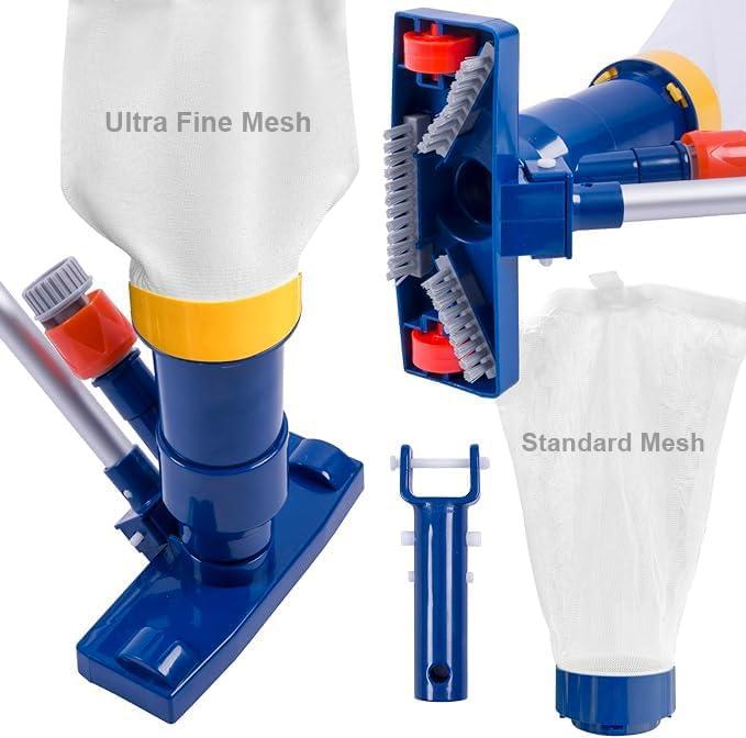 POOLAZA Manual Pool Vacuum for Above Ground Pool(2025 Upgrade) with Fine Mesh Bag& 56" Pole, Handheld Pool Vacuum Jet Underwater Cleaner, Spa Pool Vacuum Cleaner Attach to Garden Hose POOLAZA Manual Pool Vacuum for Above Ground Pool(2025 Upgrade) with Fine Mesh Bag& 56" Pole, Handheld Pool Vacuum Jet Underwater Cleaner, Spa Pool Vacuum Cleaner Attach to Garden Hose