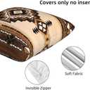 Western Aztec Pillow Covers 20x20 Set of 2, Southwest Native American Brown Throw Pillow Covers Outdoor Decorative Pillow Case for Couch Bed Sofa Cushion Home Decor