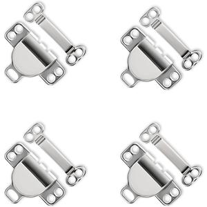 3 x Metal Bra Hook & Eye Fasteners - Pack of 4 (0.5 inch wide-0.4 inch long, Nickel)