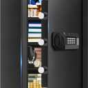 5.1 Cuft Large Home Safes Water and Fireproof with Digital Keypad & Key Lock, Fire Security Safes with 3 Removable Shelves, Anti-Pry Safe Box for Money Documents Jewelry, 23.62"H x 14.96"W x 12.2"D