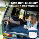 Hikenture 4 INCH Thick Self Inflating Sleeping Pad 9.5 R Value, Comfort Plus Camping Mattress with Pump Sack, Inflatable Foam Insulated Camping Pad, Camping Mat 4-Season (Light Blue, Double (80"52"))