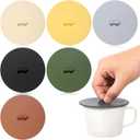 6Pcs Mug Cover, Silicone Cup Covers, Silicone Cups Lids Reusable Coffee Mug Lid, Colored Universal Cupping Lids Drink Covers for Mugs Tea Cups Coffee Cup