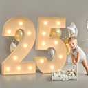 Marquee Numbers 25, 2025 New Year Decorations, 3FT Light Up Numbers for 25th Birthday Party Decorations, Mosaic Numbers for Balloons, Large Numbers, Number One Balloon Frame, Number Blocks Sign