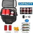 Femuar Lunch Bags for Women/Men, Insulated Lunch Bag for Work Office Picnic - Lunch Cooler Bag Leakproof Lunch Box with Adjustable Shoulder Strap - Charcoal