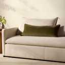 Loloi Chris Loves Julia Liza Collection PCJ0020 Dark Green 13'' x 35'' Cover w/Poly Pillow