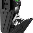 NGTeco Biometric Gun Safe for Handgun - Hidden Pistol/Handgun Safe, Fingerprint Gun Safe with Passcode & Backup Key, Secure Steel Drop-Down Mounted Hidden Gun Storage