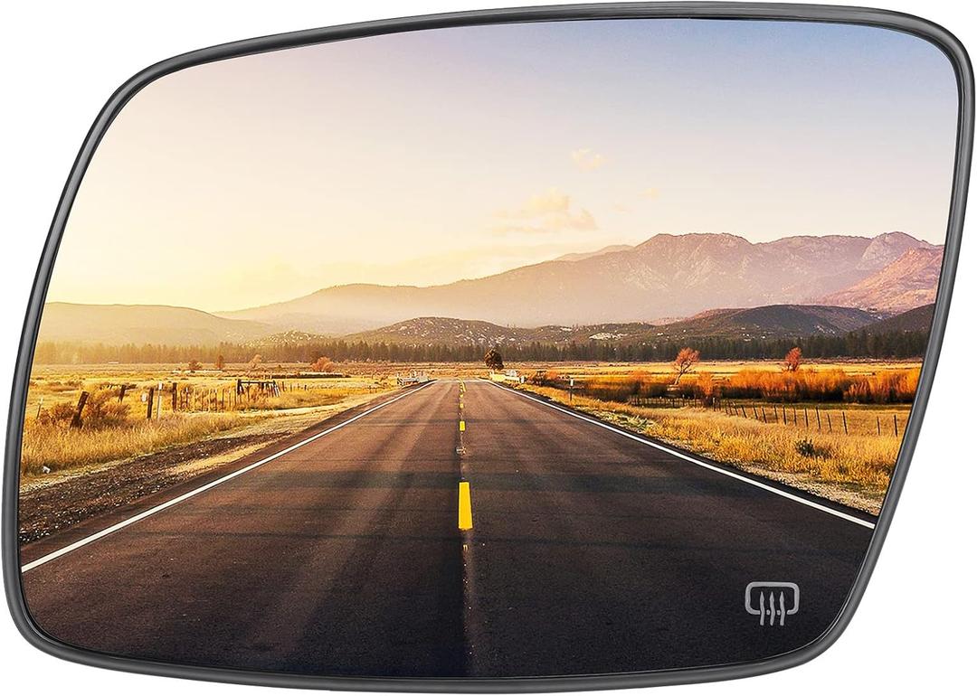 Driver Left Side Heated Mirror Glass Fits for Dodge Journey 2009-2019 Replacement for 68045693AA 68045691AA