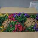 2 Sets Artificial Hanging Flower for Outdoors, Fake Hanging Basket for Outside,2 Hanging Basket with 26 Pcs Faux Silk Flowers for Porch, Balcony and Patio Decor(Mixed)